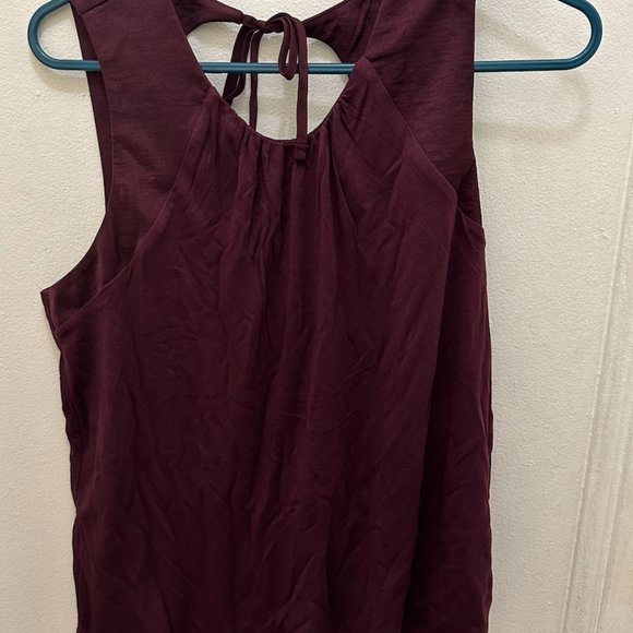 BANANA REPUBLIC Women's MIXED MEDIA TOP Size, XS, Color Pinot Noir - Picture 6 of 6